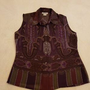 Georgiou Studio, multi colored blouse, Size 4